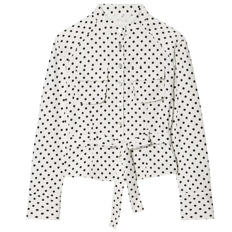 Top y Pantalón de Lunares para Mujer | Conjunto Crop a Juego