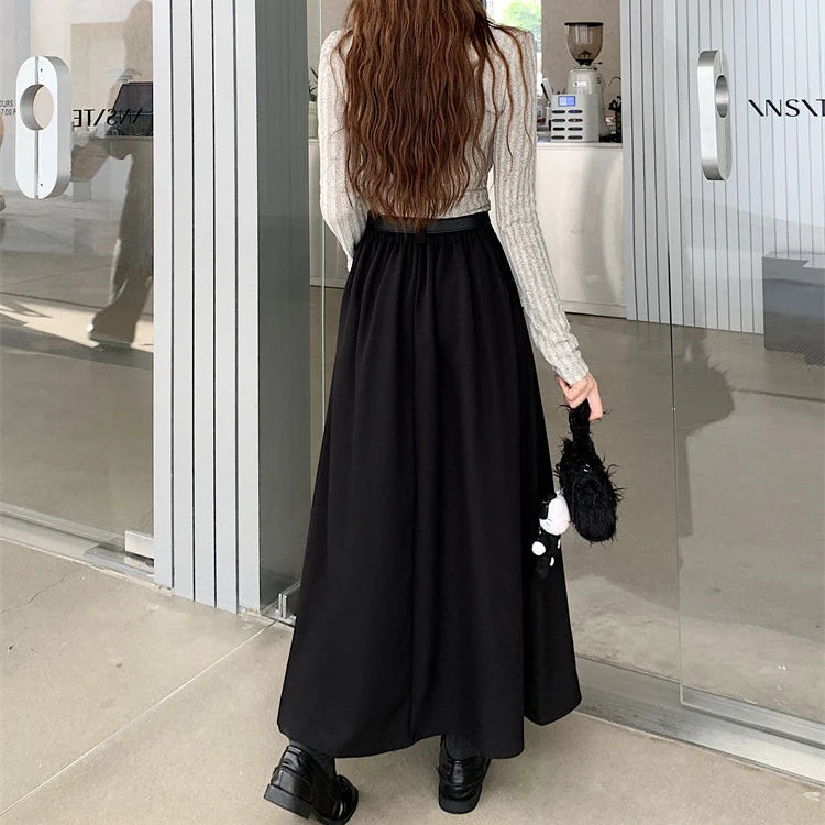 Falda Midi Plisada Coreana para Mujer | Vuelo Amplio