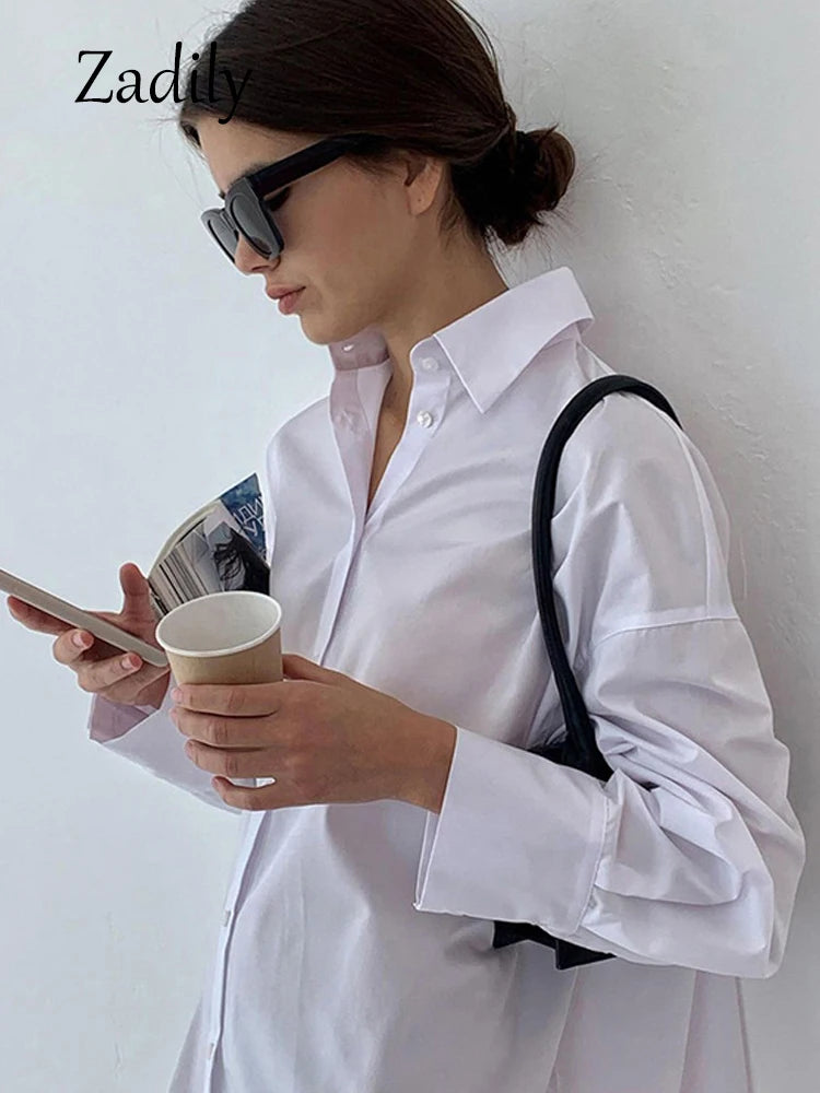 Camisa Larga Oversize para Mujer | Camisa Vestido Minimalista