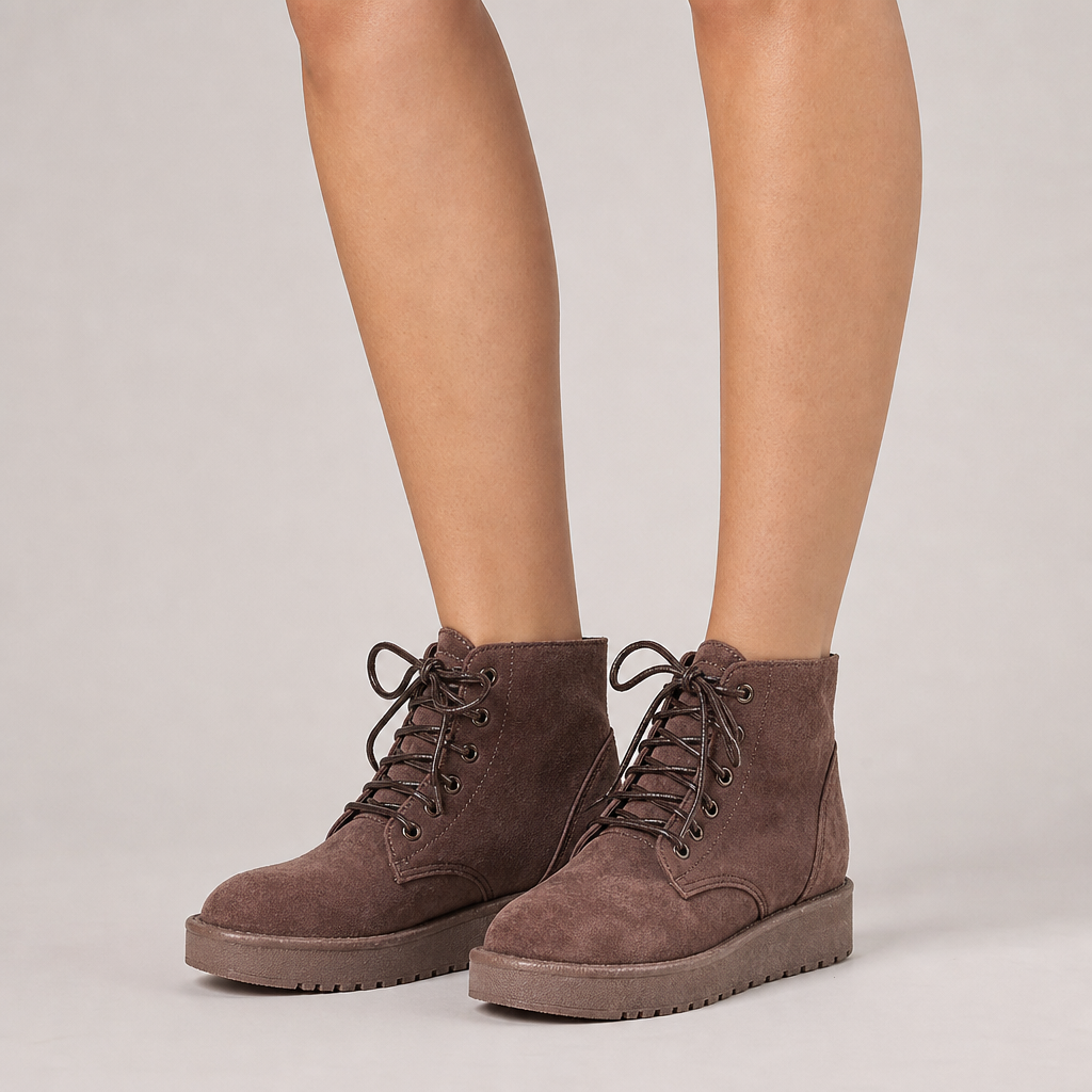 Botines de Ante café