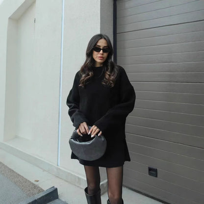 Conjunto de punto para mujer, foto real