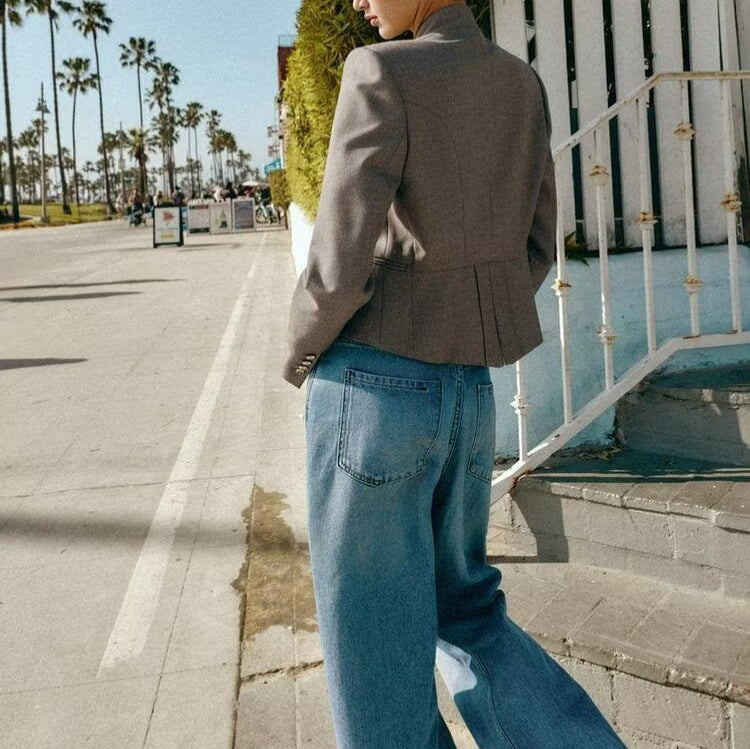 Blazer militar para mujer, foto real