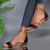 Sandalias de Tacón Bajo para Mujer