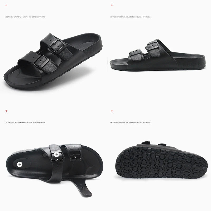 Zuecos EVA con Doble Hebilla para Mujer | Sandalias Cómodas de Verano