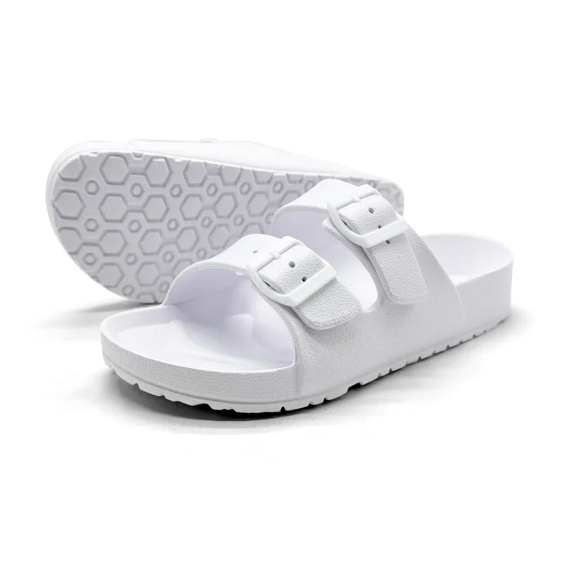 Zuecos EVA con Doble Hebilla para Mujer | Sandalias Cómodas de Verano