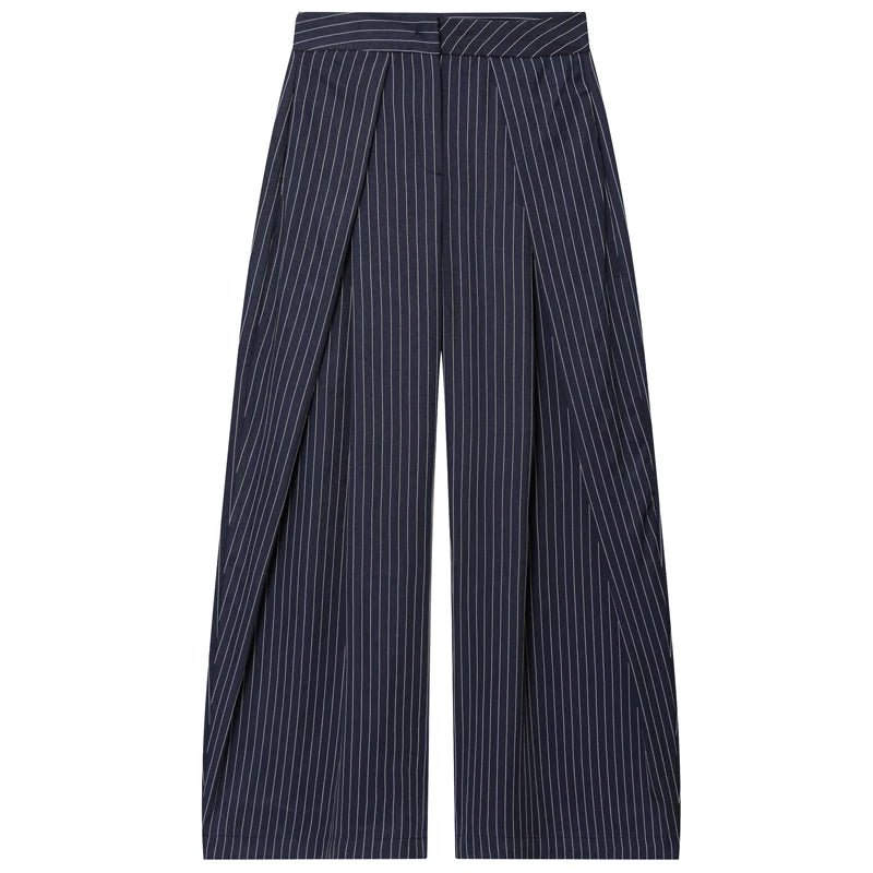 Pantalón Ancho Plisado para Mujer | Baggy de Cintura Alta y Pinzas