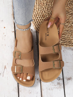 Sandalias de Corcho con Hebilla para Mujer | Sandalias Cómodas de Verano