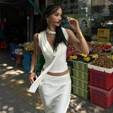 Top de Tirantes para Mujer | Camiseta sin Mangas de Punto con Escote en V
