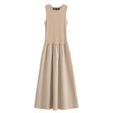Vestido Largo Canalé para Mujer | Vestido Maxi de Tirantes Anchos de Verano