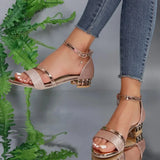 Sandalias de Tacón Bajo para Mujer