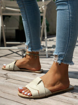 Sandalias Planas para Mujer | Sandalias de Verano de Rejilla Tejida Cómodas