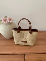 Bolso de Rafia para Mujer | Bolso Bandolera de Playa Tejido de Verano