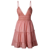 Vestido Lencero Liso para Mujer | Vestido de Tirantes de Verano Elegante