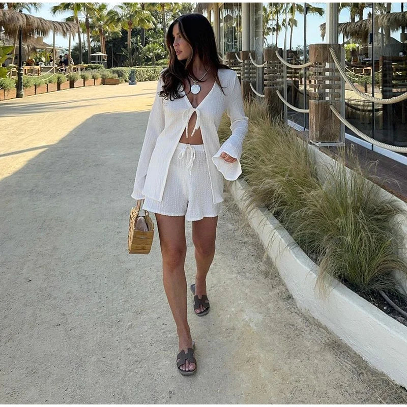 Conjunto de Ganchillo para Mujer | Top Crochet y Short de Verano