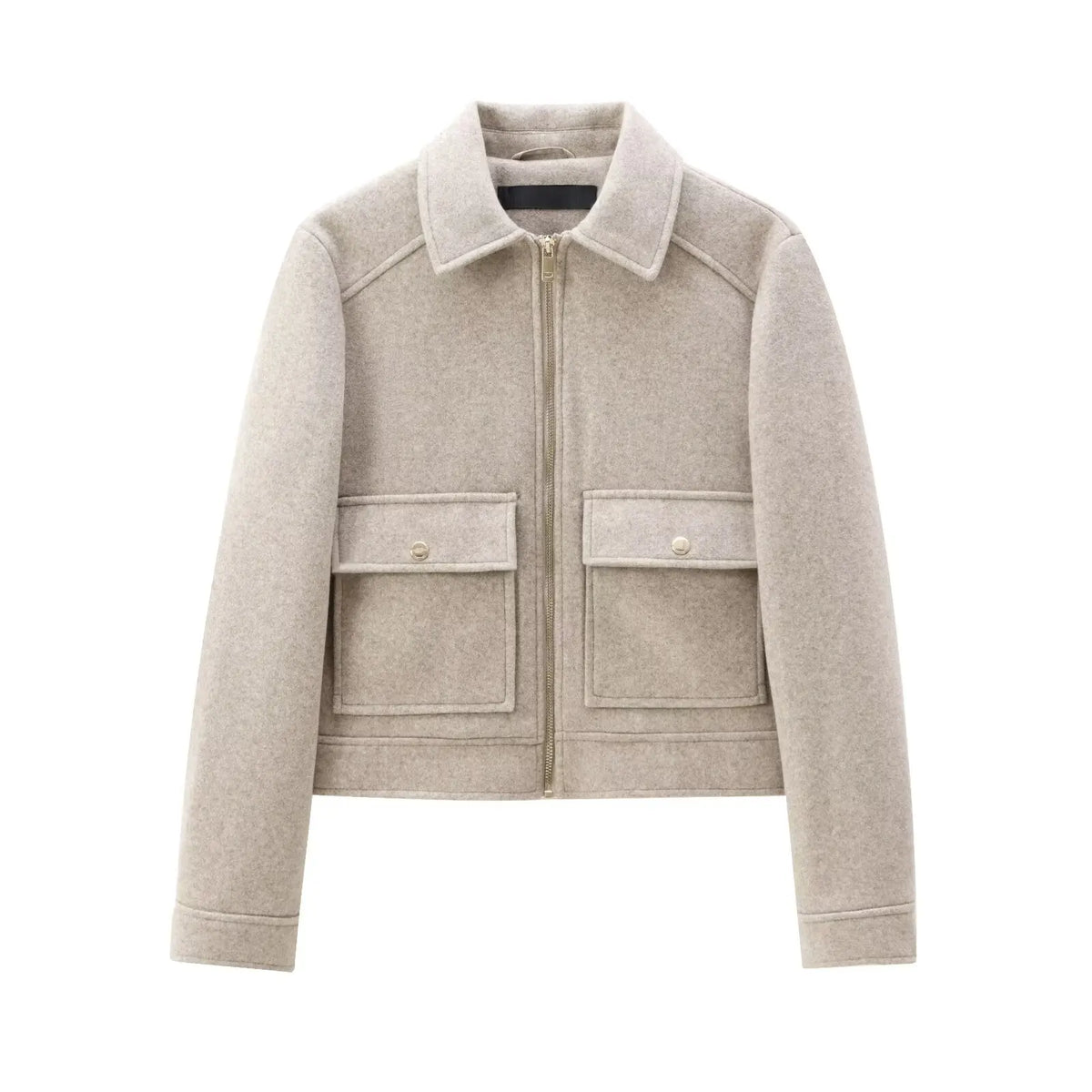 Chaquetón Corto de Invierno para Mujer | Cuello Camisero