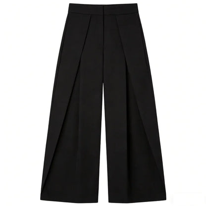 Pantalón Ancho Plisado para Mujer | Baggy de Cintura Alta y Pinzas