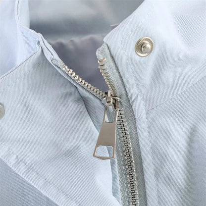 Chaqueta Entretiempo Cuello Alto para Mujer | Cordón Peplum