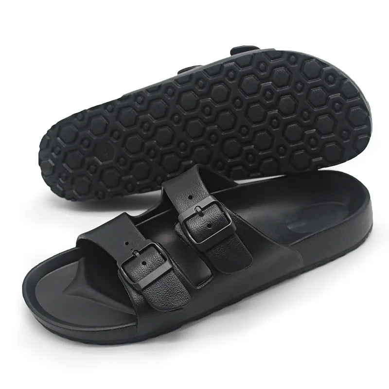 Zuecos EVA con Doble Hebilla para Mujer | Sandalias Cómodas de Verano