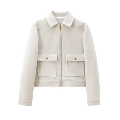 Chaquetón Corto de Invierno para Mujer | Cuello Camisero