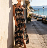 Vestido Maxi Boho para Mujer | Vestido Tie-Dye de Tirantes de Verano