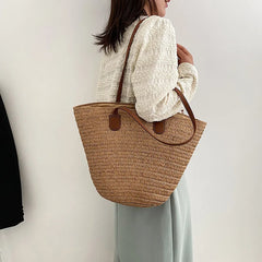 Bolso de Rafia para Mujer | Capazo de Playa Tejido de Verano