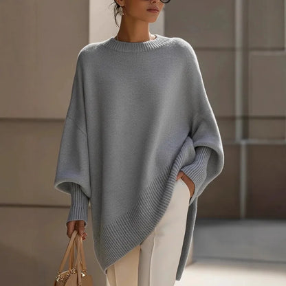 Jersey Oversize Largo para Mujer | Jersey de Punto Asimétrico con Aberturas Laterales