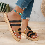 Sandalias Planas de Borlas para Mujer
