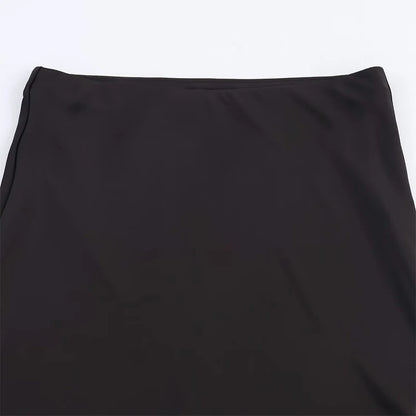 Falda Midi Plisada con Encaje para Mujer | Cintura Alta
