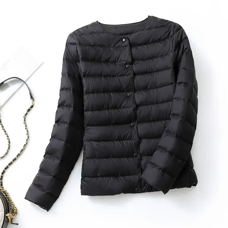 Chaqueta Acolchada de Plumón para Mujer | Plumífero Ligero de Invierno