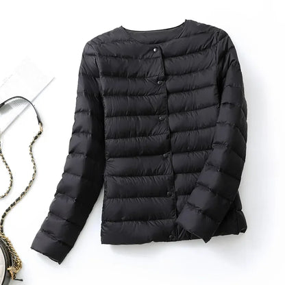 Chaqueta Acolchada de Plumón para Mujer | Plumífero Ligero de Invierno