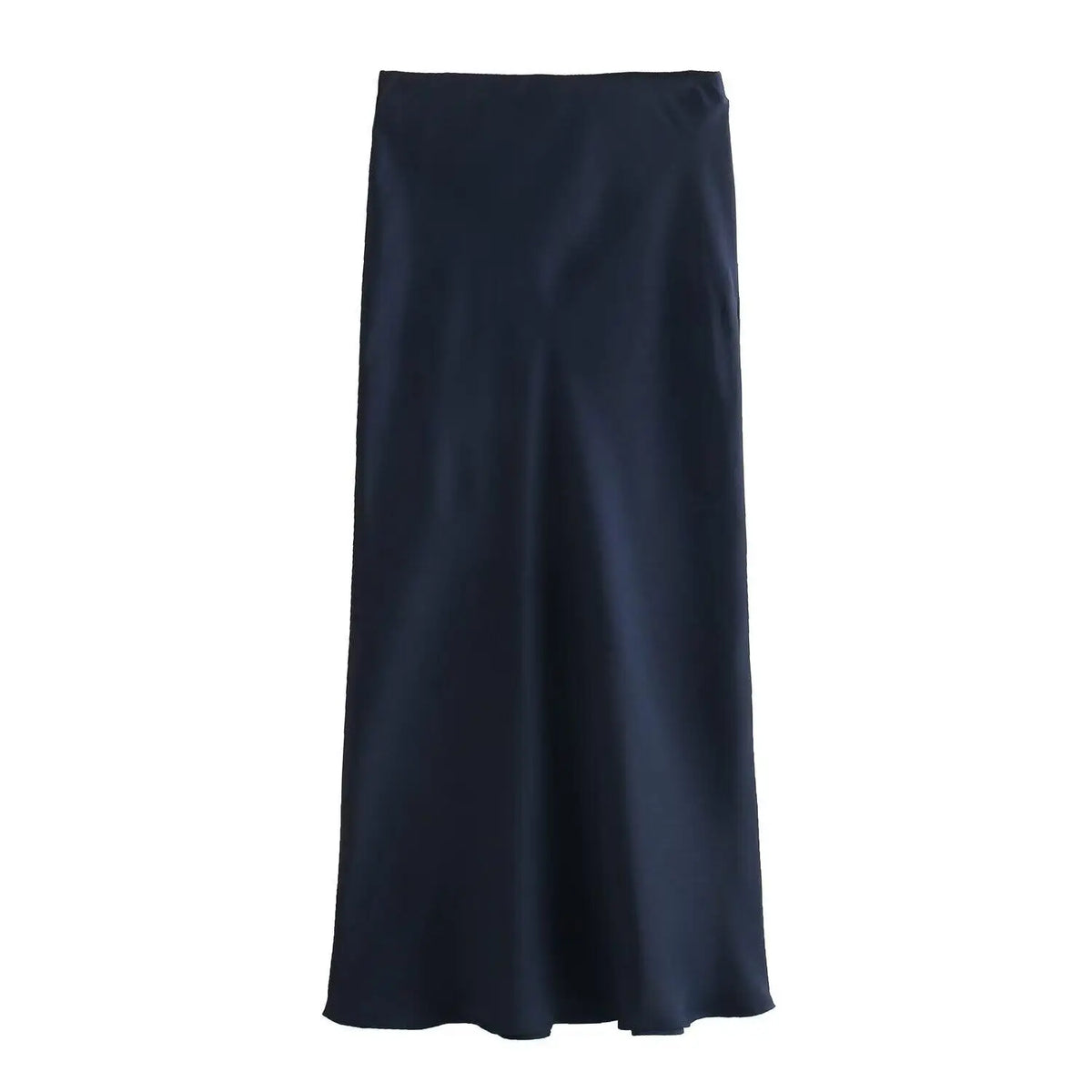 Falda Satinada Midi para Mujer | Cintura Alta