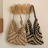 Bolso de Rafia para Mujer | Tote de Playa Tejido, Gran Capacidad