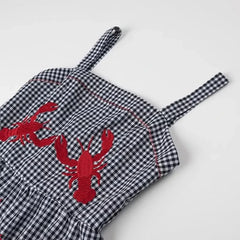 Vestido Largo de Verano para Mujer | Tirantes y Estampado de Cuadros, Bajo con Volante