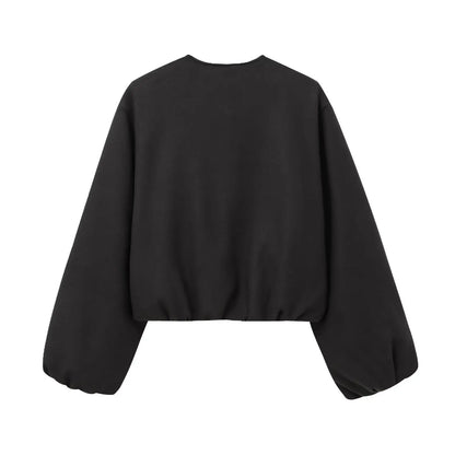 Chaqueta Bomber Cropped para Mujer | Deportiva de Manga Larga con Cremallera