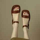 Sandalias de Tacón Bajo para Mujer | Sandalias de Piel Cómodas de Verano
