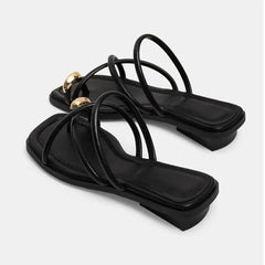 Sandalias Planas para Mujer | Sandalias de Verano de Tiras Cruzadas Cómodas