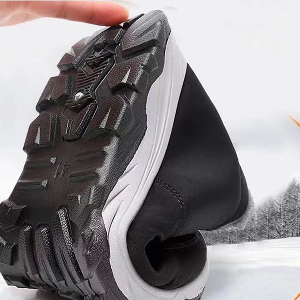 Botas de Nieve Negras para Mujer | Botas de Invierno con Forro Cálido