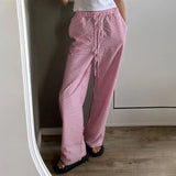 Pantalón Ancho de Rayas para Mujer | Cintura Elástica, Corte Fluido con Bolsillos, Verano