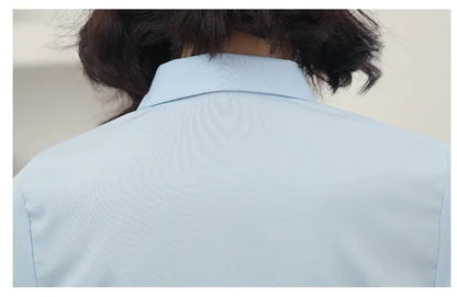 Camisa Blanca Entallada para Mujer | Camisa de Vestir Clásica de Oficina