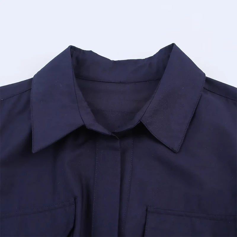 Vestido Camisero para Mujer | Vestido Largo de Manga Larga con Cinturón