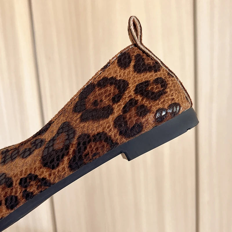 Bailarinas Animal Print para Mujer | Bailarina de Piel Grabada de Otoño