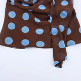 Conjunto Top y Falda de Lunares para Mujer | Halter y Falda Pañuelo de Verano
