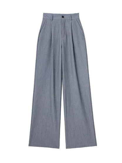 Pantalón de Pinzas Ancho para Mujer | Pantalón de Vestir Wide Leg de Tiro Alto