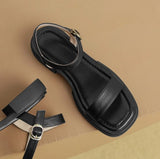 Sandalias de Tacón Bajo para Mujer | Sandalias de Piel Cómodas de Verano
