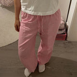 Pantalón Ancho de Rayas para Mujer | Cintura Elástica, Corte Fluido con Bolsillos, Verano