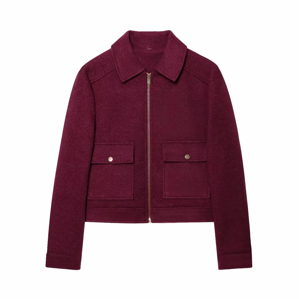 Chaquetón Corto de Invierno para Mujer | Cuello Camisero