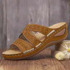Sandalias de Cuña Ortopédicas para Mujer | Sandalias de Verano Cómodas con Plataforma