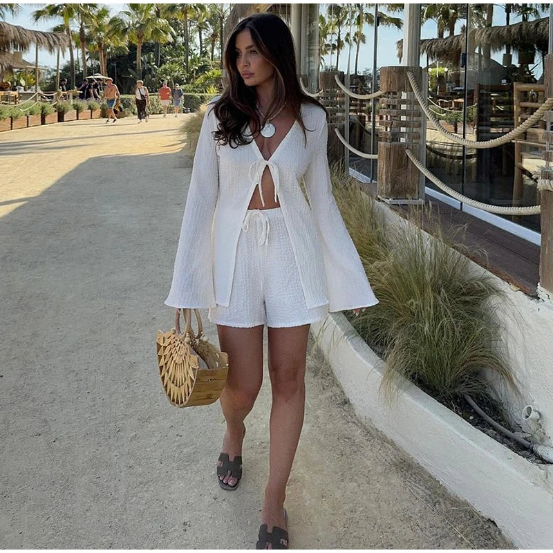 Conjunto de Ganchillo para Mujer | Top Crochet y Short de Verano