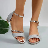 Sandalias de Tacón Bajo para Mujer