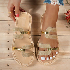Sandalias Planas de Borlas para Mujer